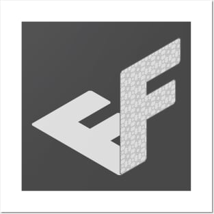 Isometric Alphabet Letter, Letter F Posters and Art
